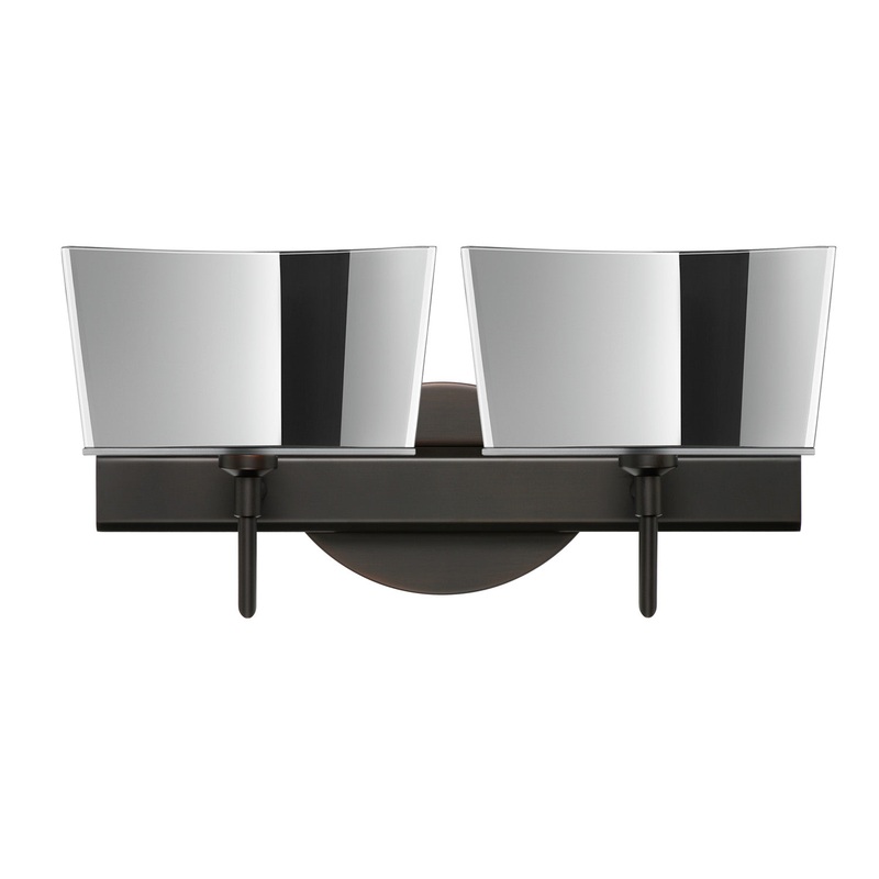 Besa 2SW-6773MR-BR Groove Two Light Wall Sconce Bronze (Discontinued)