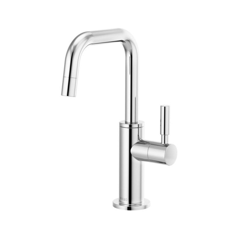 Beverage Faucet Solna Cold Water 1 Lever ADA Chrome Square Spout 360 Degree Swivel