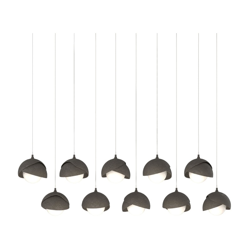 Brooklyn 10-Light Double Shade Pendant Dark Smoke Dark Smoke