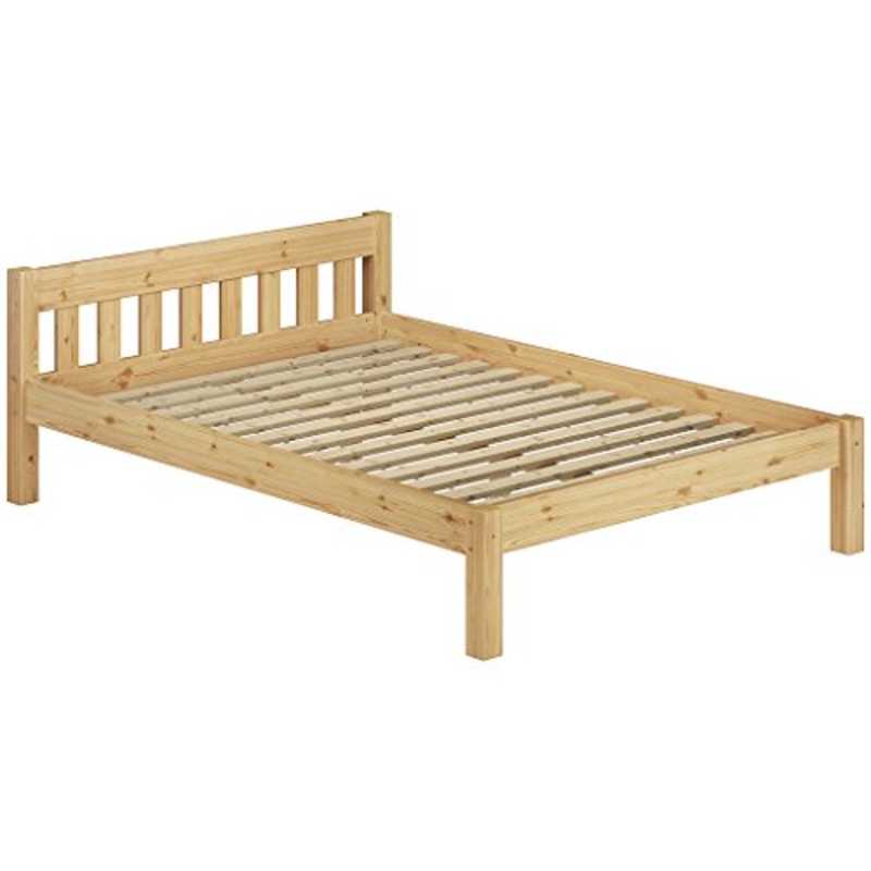 Erst-Holz Letto Matrimoniale Extra Largo 180×200 in Pino massello Laccato con doghe rigide 60.38-18