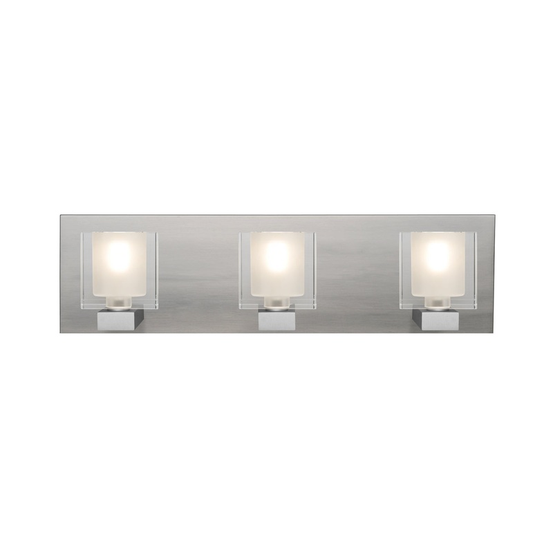 LED Vanity from the Bolo Collection in Satin Nickel Finish by Besa