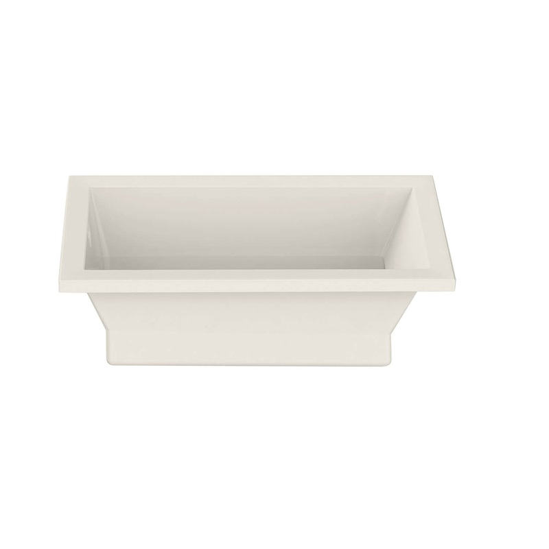 MAAX 102787-054-007 Aiiki 6636 Acrylic Drop-in End Drain Hydrofeel Bathtub in Biscuit