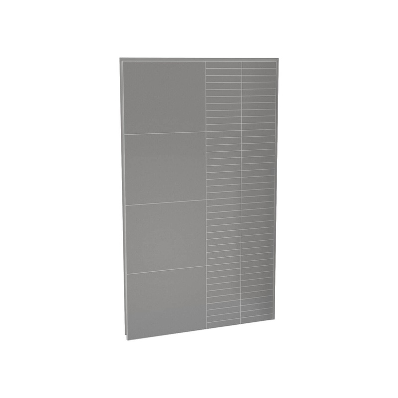 MAAX 103421-306-514 Utile 48 in. Composite Direct-to-Stud Back Wall in Erosion Pebble grey