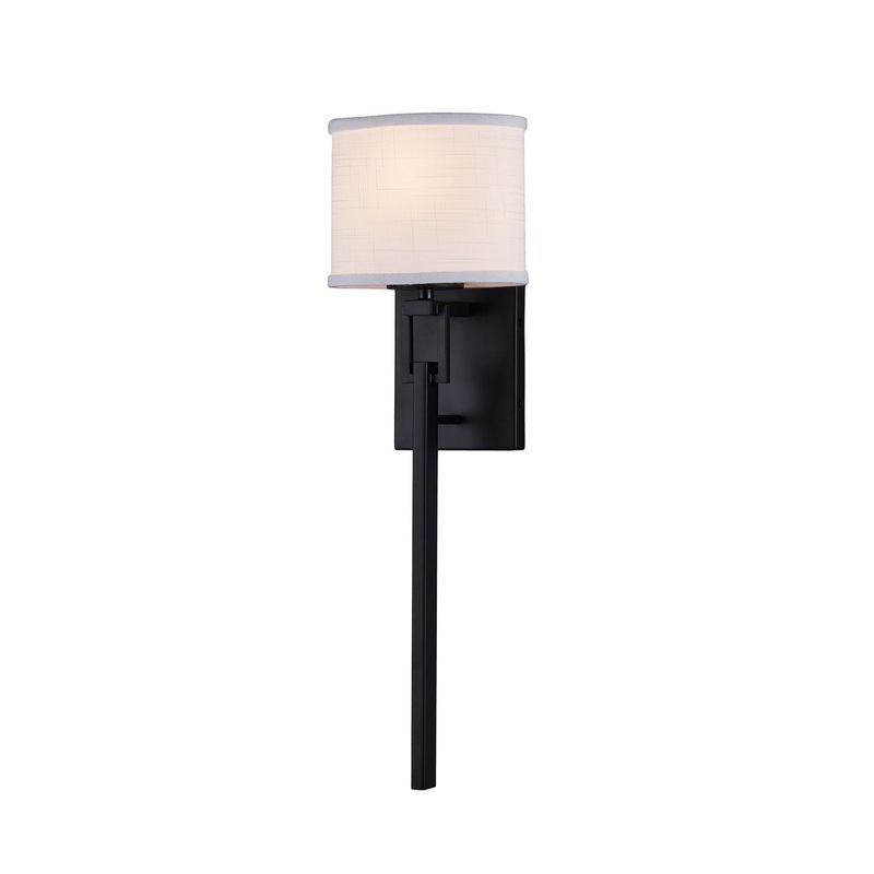 One Light Wall Sconce from the Alpine Collection in Matte Black Finish by Justice Designs