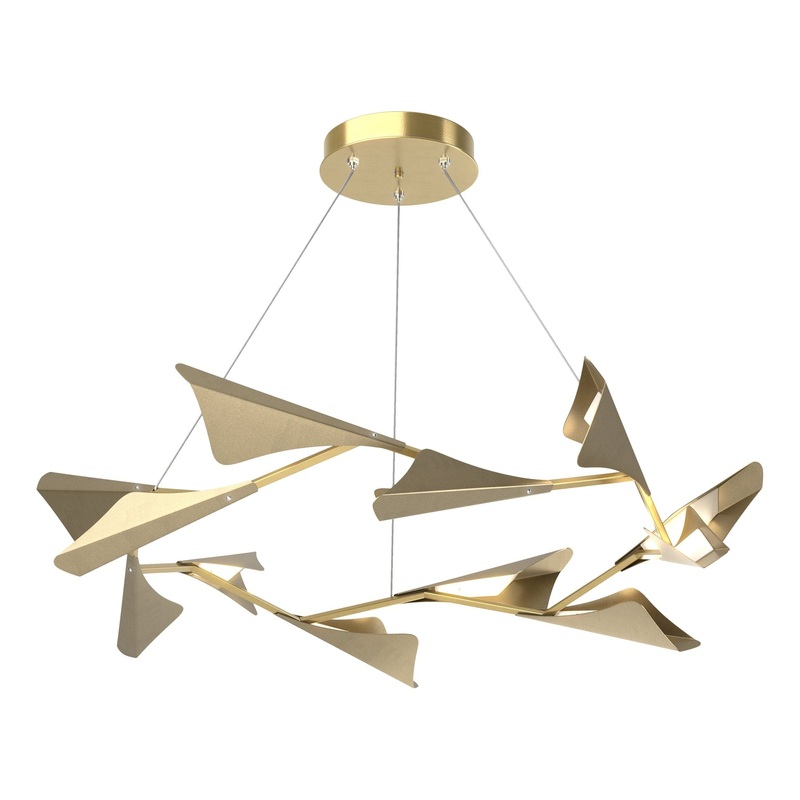 Plume 12-Light LED Pendant Modern Brass Soft Gold