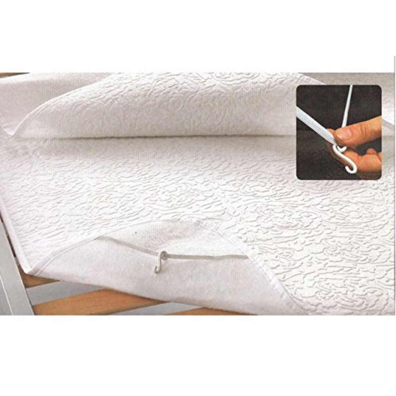 SOFFICIOSO Coprirete con Elastici Modello Alba in Poliestere Matrimoniale Coprirete Alba