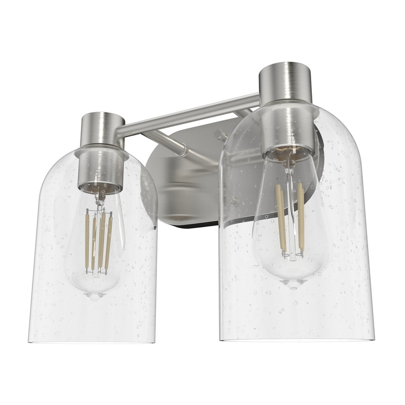 Two Light Vanity from the Lochmeade Collection in Brushed Nickel Finish by Hunter