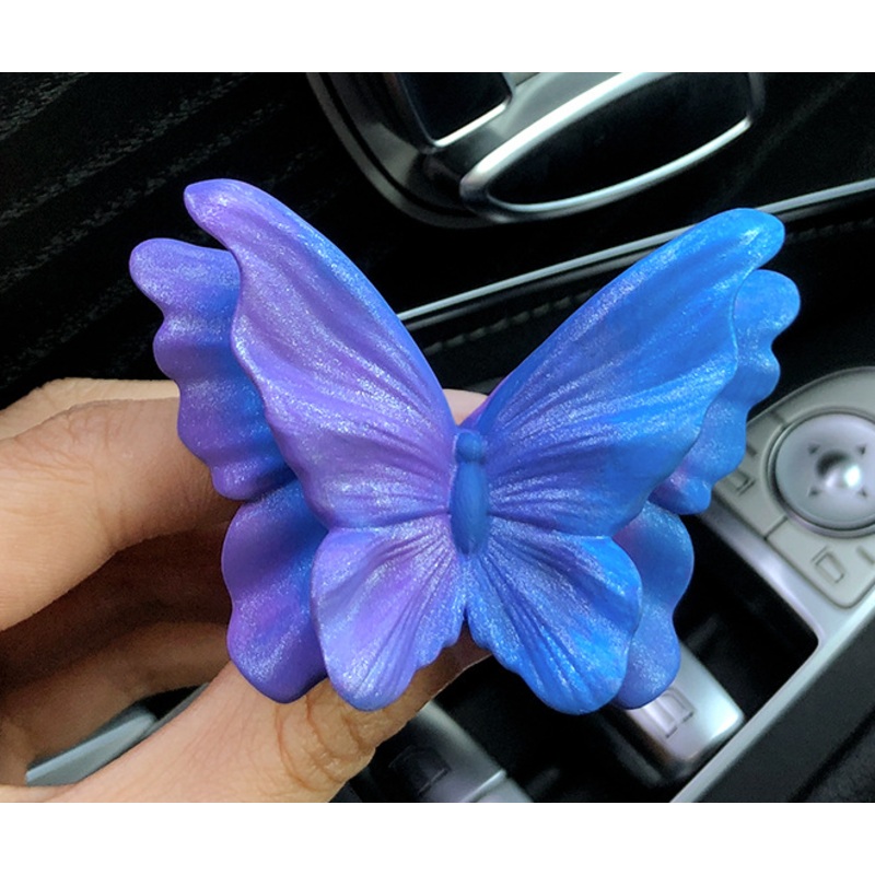 Aurora Purple Butterfly Set of 3 Butterfly Car Air Vent Clips – Decorative Scent Diffuser Ornaments