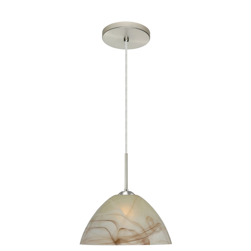 Besa 1JT-420183-LED-SN Tessa One Light Pendant Satin Nickel