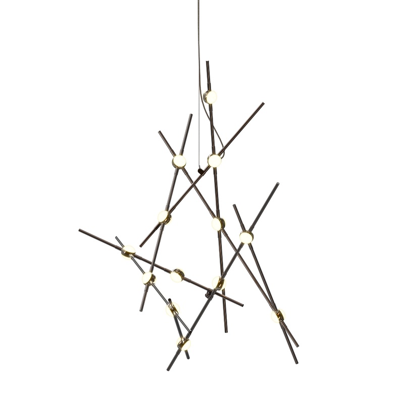 Constellation Aquila Minor Espresso Black with White Optical Acrylic 3000K 10′ Adjustable Cord/Cable