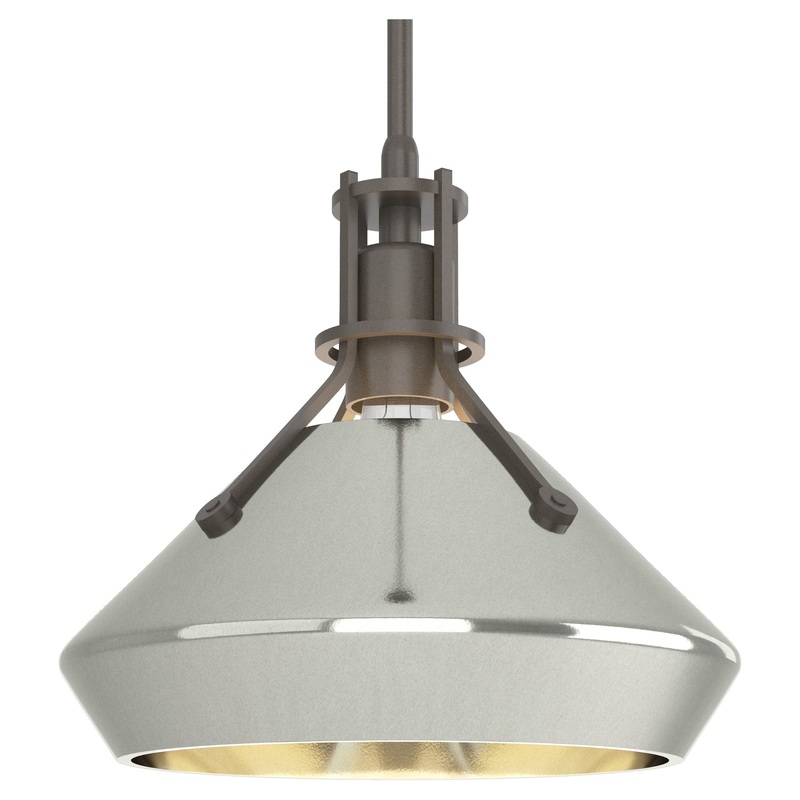 Henry Pendant with Chamfer Dark Smoke Sterling