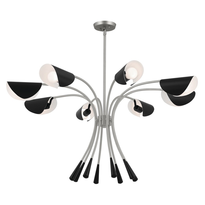Kichler 52560SN Eight Light Chandelier, Satin Nickel