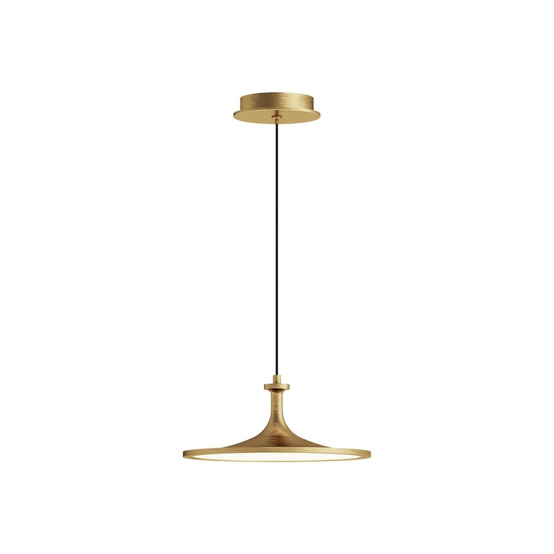 LED Pendant from the Issa Collection in Brushed Gold|Matte Black|White Finish by Alora