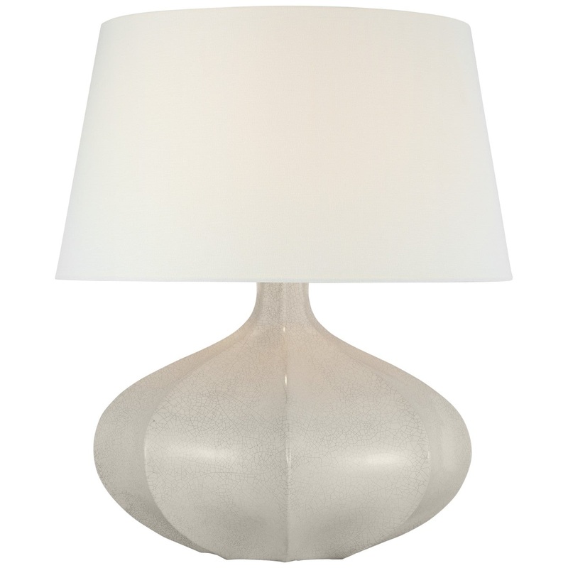 LED Table Lamp from the Rana Collection in Bone Craquelure Finish by Visual Comfort Signature