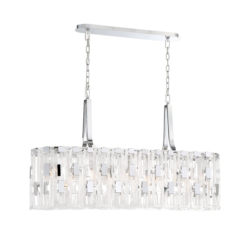 Nine Light Chandelier from the Viviana Collection in Chrome Finish by Eurofase