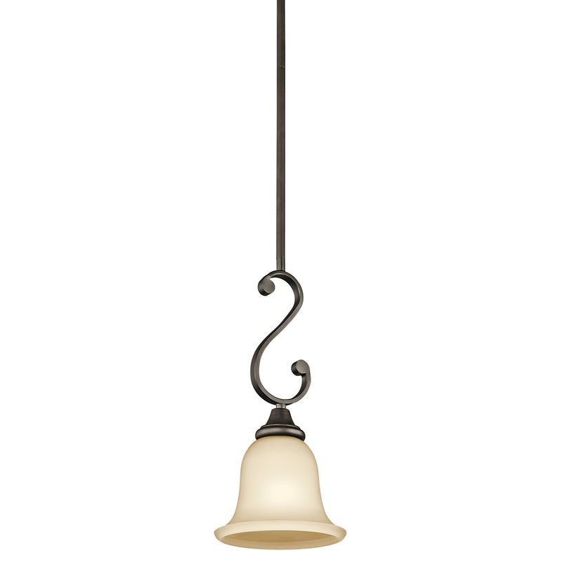 One Light Mini Pendant from the Monroe Collection in Olde Bronze Finish by Kichler