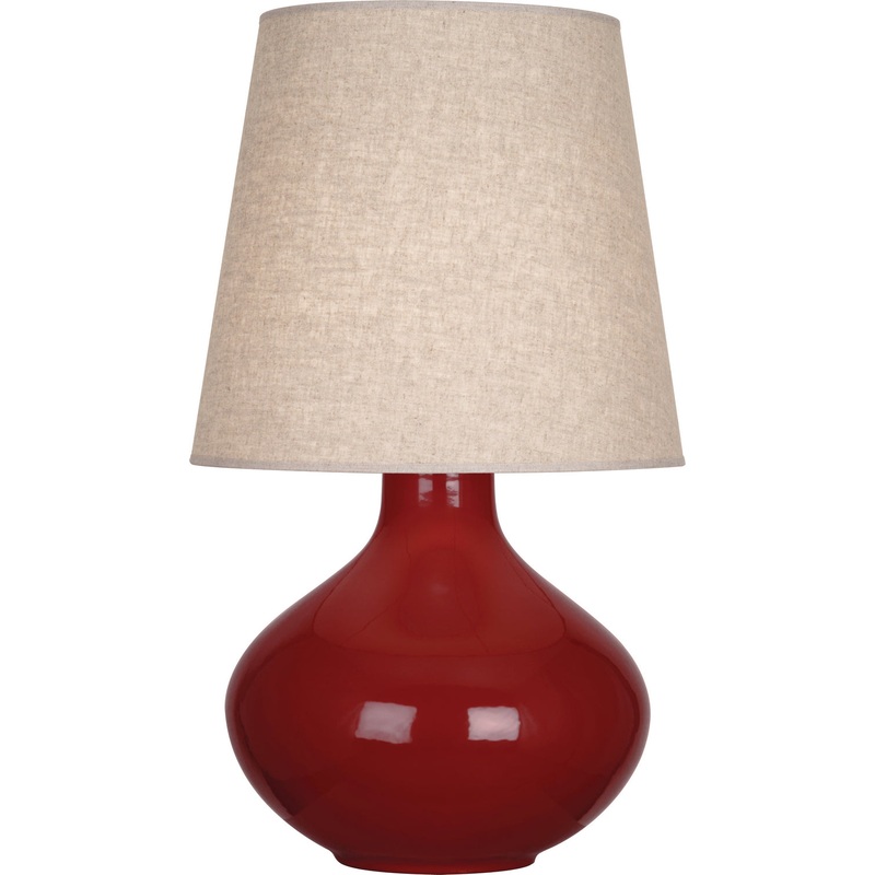 One Light Table Lamp from the June Collection in Oxblood Glazed Finish by Robert Abbey