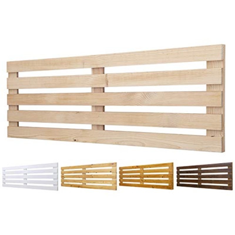 Palets Talavera SL Testiera per Letto 90 cm, 105 cm, 135 cm, 150 cm Venezia (montata in 1 Pezzo) Tavole Nuove, Testiera Vintage, Naturale, Pre-levigata.