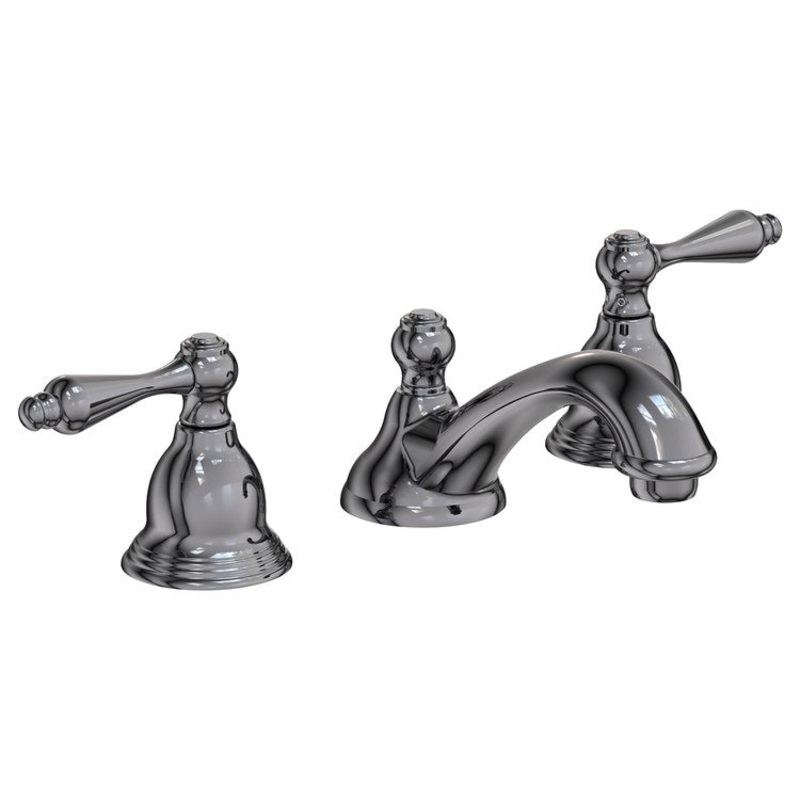 Seaport Two Handle Widespread Bathroom Faucet with Drain – Midnight Chrome