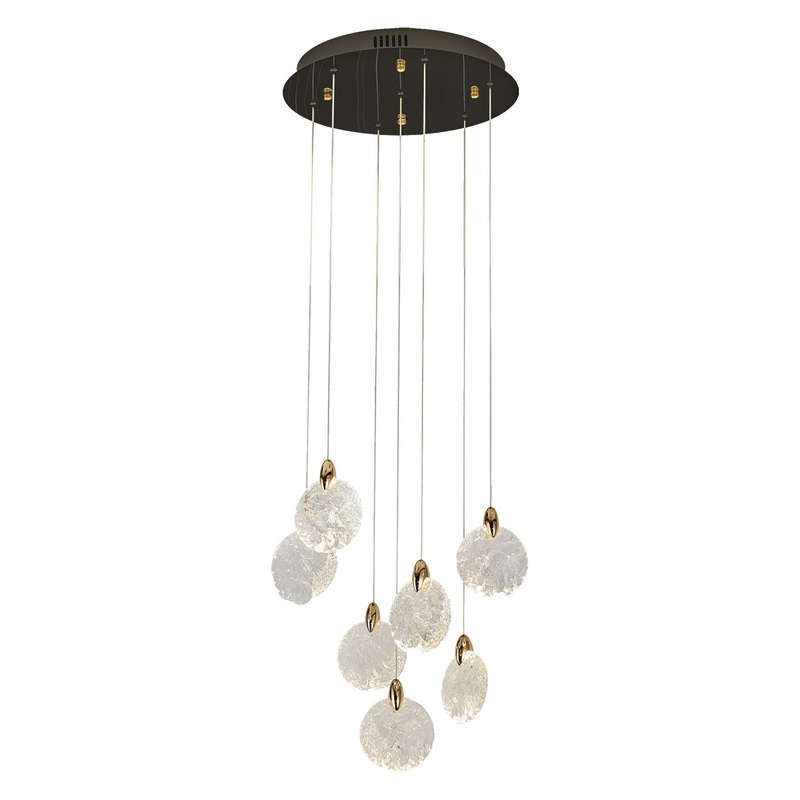 Snowflake Chandelier – Satin Brass / 7-Light