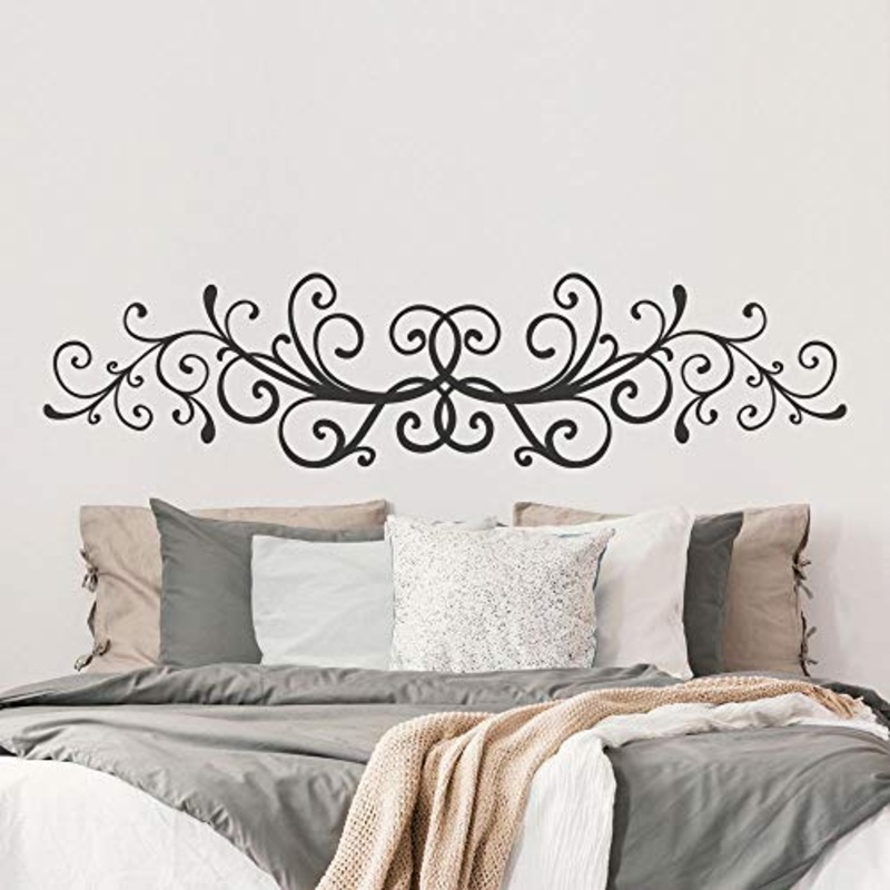 T-MK311 – Adesivi per testiera del letto, 34 x 140 cm, colore: Nero