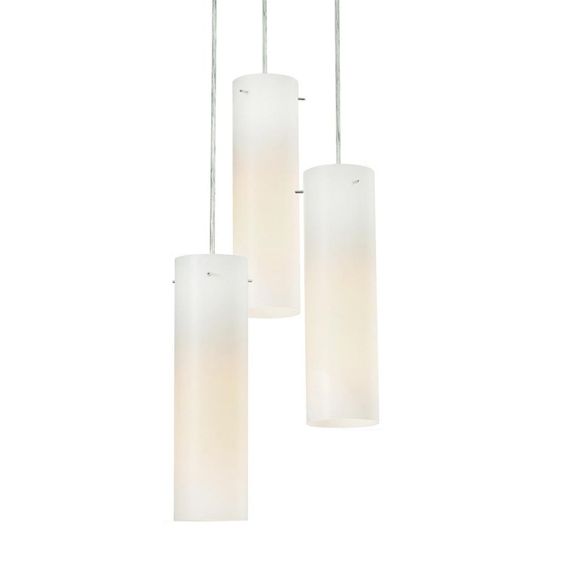 Three Light Pendant from the Soho Collection in Satin Nickel Finish by AFX Lighting