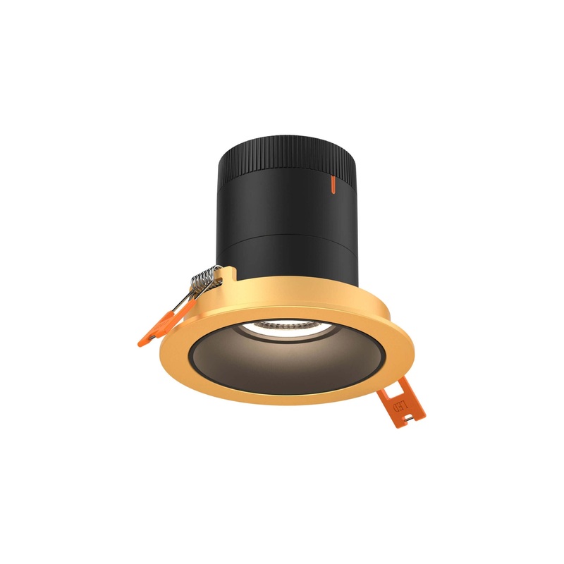 3″ Modular Downlight Black with Gold Trim 20 Degrees Regressed
