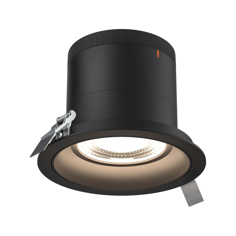 6″ Modular Downlight Black with Black Trim 60 Degrees Regressed