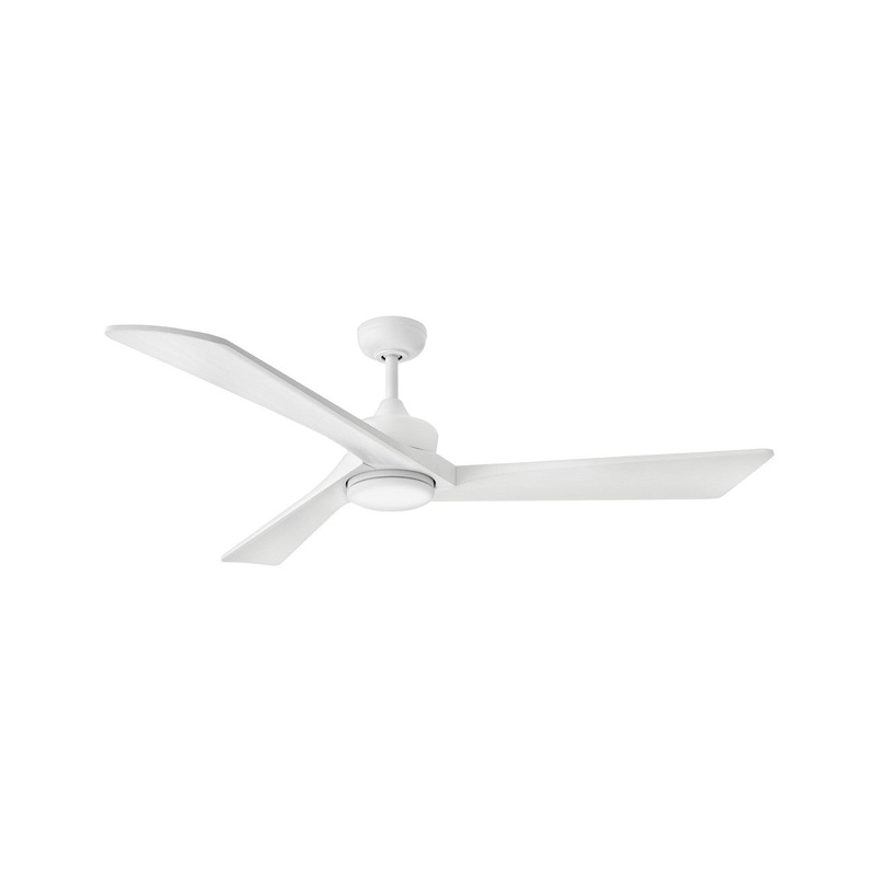 60″ LED Smart Fan from the Sculpt Collection in Matte White Finish by Hinkley