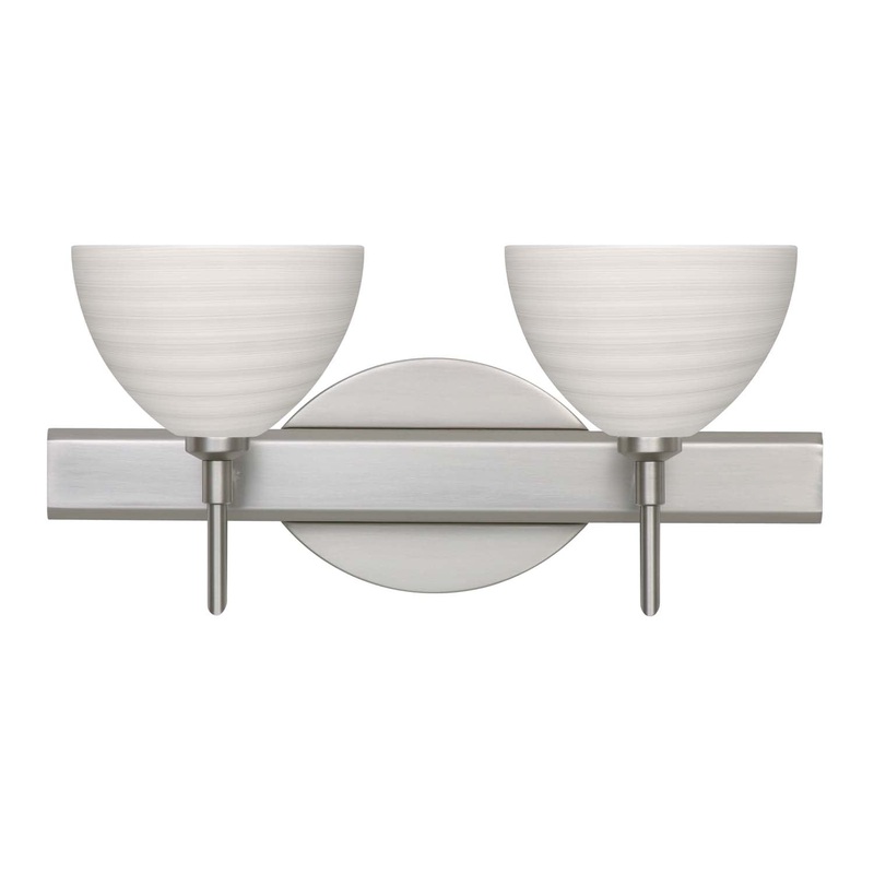 Besa 2SW-4679KR-SN Brella Two Light Wall Sconce Satin Nickel
