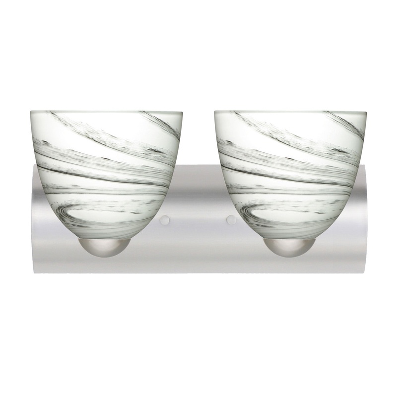 Besa 2WZ-7572MG-LED-SN Sasha Two Light Wall Sconce Satin Nickel