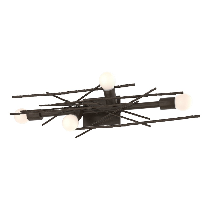 Brindille 4-Light Large Sconce/Semi-Flush Bronze