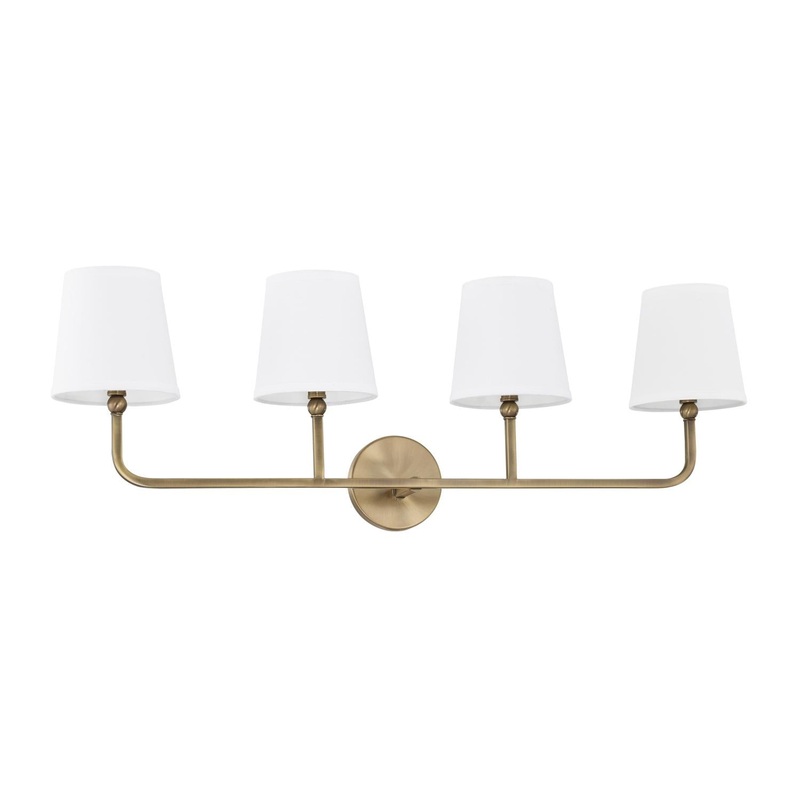 Capital Lighting 119341AD-674 Dawson 4 Light Vanity Aged Brass