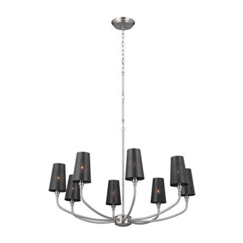 Eight Light Chandelier from the Adeena Collection in Classic Pewter Finish by Kichler