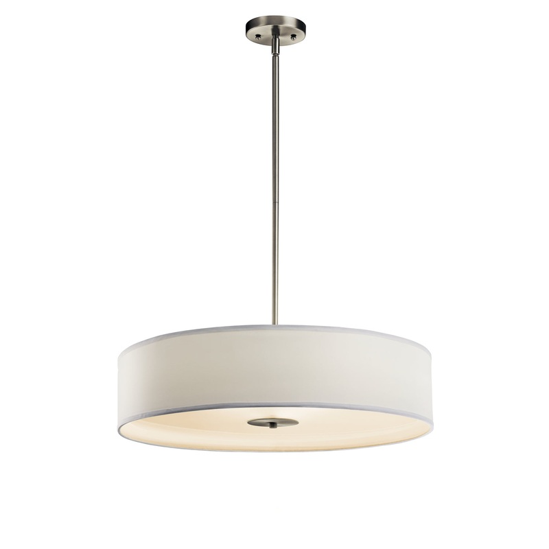 Kichler 42122NI Three Light Pendant/Semi Flush, Brushed Nickel
