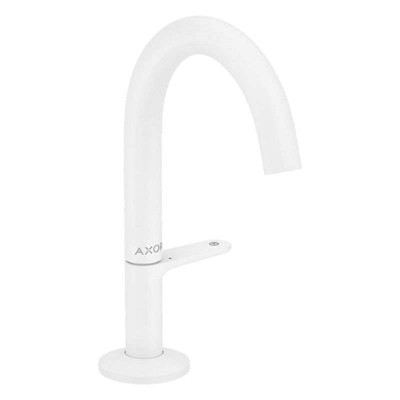 Lavatory Faucet One Select 140 1 Lever ADA WaterSense Matte White 1.2 Gallons per Minute Deck Mount Less Drain 1 Hole CoolStart EcoRight AirPower Comfort Zone Select