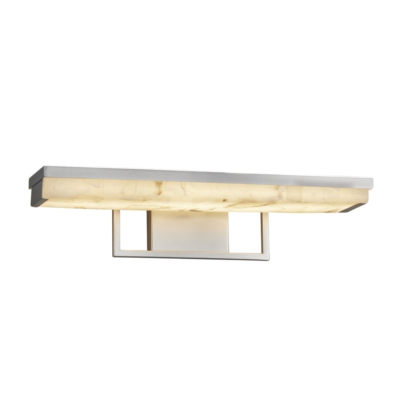 LED Bath Bar from the Alabaster Rocks! Collection in Brushed Nickel Finish by Justice Designs