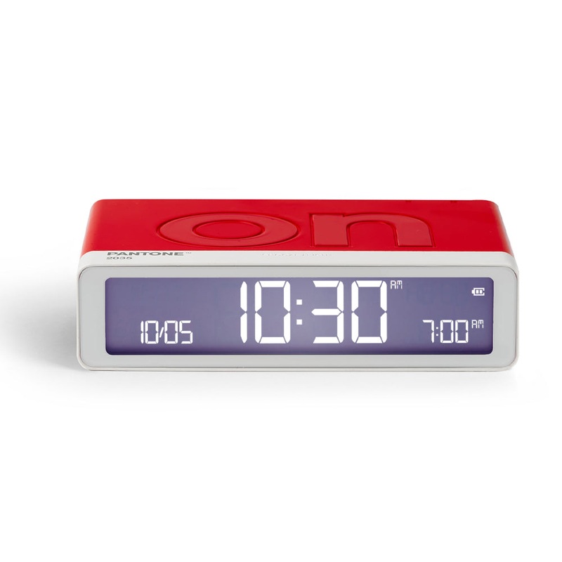 Lexon Flip Classic Reversible Alarm Clock PANTONE – 2035 Red