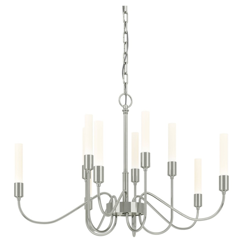 Lisse 10-Arm Chandelier Sterling