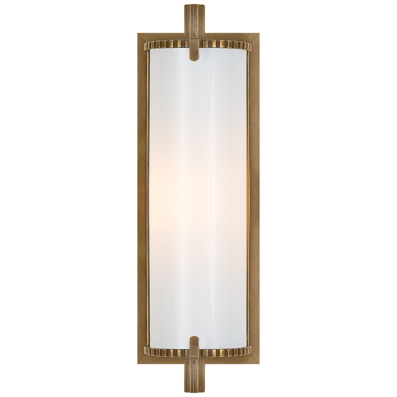 One Light Bath Sconce from the Calliope Bath Collection in Hand-Rubbed Antique Brass Finish by Visual Comfort Signature