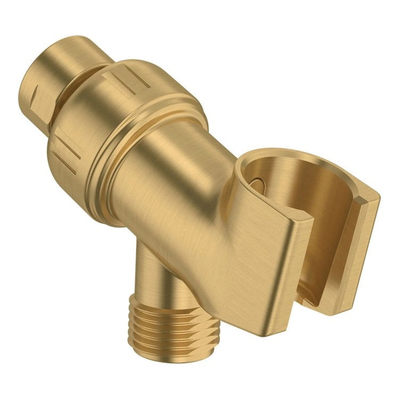 Shower Arm Bracket Brushed Cool Sunrise 1/2 IN NPT Brass/Metal/Plastic for Handshower