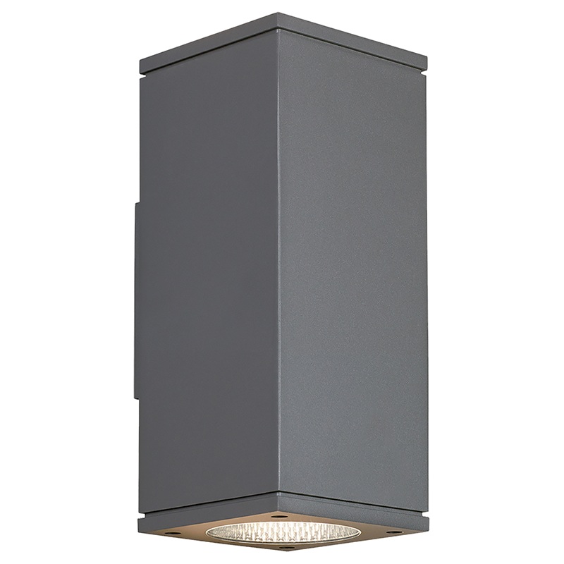 Tegel 12 Outdoor Wall Downlight Charcoal 3000K / 10-Degree Beam None