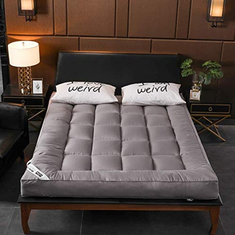 Z&HA Giapponese Piano Materasso Futon, Tatami Tappetino Portatile Materassino da Campeggio Bambini Sleeping Pad Pieghevole Roll Up Piano Lounger Divano Letto,Grigio,120x200cm