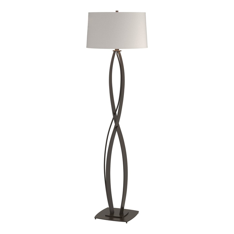 Almost Infinity Floor Lamp Oil Rubbed Bronze Flax Shade (SE)