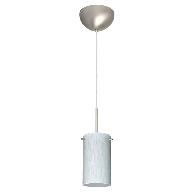 Besa 1BC-440419-MED-SN Stilo One Light Pendant Satin Nickel