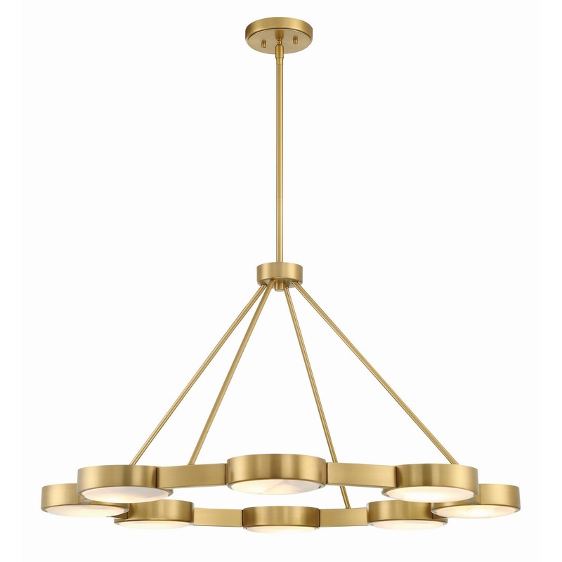 Eight Light Chandelier from the Orson Collection in Modern Gold Finish by Crystorama