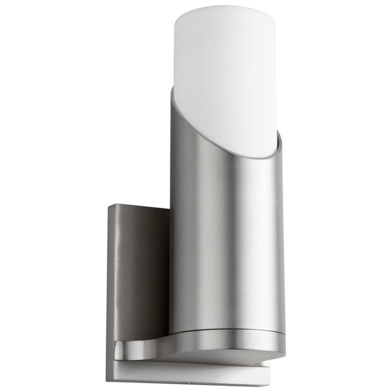 Ellipse Single-Light Wall Sconce with Acrylic Shade- – Satin Nickel