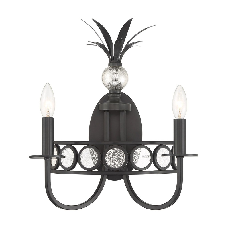 Hearst 2-Light Wall Sconce Black Tourmaline
