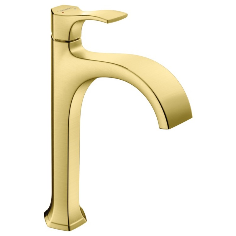 Lavatory Faucet Locarno Less Drain Assembly 1 Lever ADA Brushed Gold Optic 1.2 Gallons per Minute