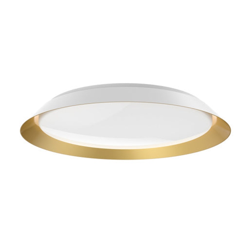 LED Flush Mount from the Jasper Collection in White/Gold Finish by Kuzco Lighting